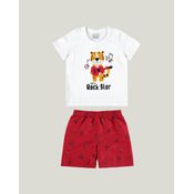 Conjunto Infantil Menino Rock Star Meia Malha Malwee Kids