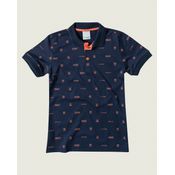 Camisa Polo Estampada Em Malha Malwee Kids