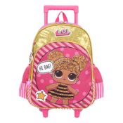 Mochila com Rodinha - 40Cm - LOL Surprise - Glitter Dourado - Luxcel