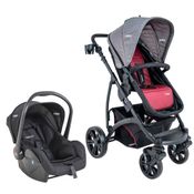 Travel System - Explore com Casulo Click - Vinho e Preto - Kiddo