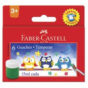 Tinta Guache - Lavável - 15Ml - 6 Cores - Faber-Castell