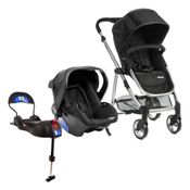 Travel System Infanti Epic Lite Trio Onyx e Base Isofix - Preto - Infanti