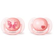 Chupeta Ultra Soft - Decorada - 0 a 6 Meses - Meninas - Philips Avent