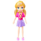 Boneca e Acessórios - Polly Pocket - Polly Happy Hour - Loira com Saia Listrada - Mattel