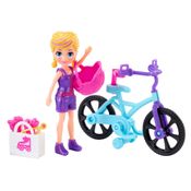 Mini Boneca e Veículo - Polly Pocket - Aventura Sobre Rodas - Bicicleta - Mattel