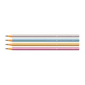 Lápis Preto - Nº 2B - Ecolápis Cores Metalizadas Sortidas - 4 Unidades - Faber-Castell
