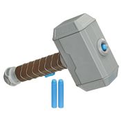 Lançador Nerf - Power Moves - Disney - Marvel - Thor - Martelo de Combate - Hasbro