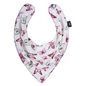 Babador Bandana - Branco Borboletas - Gumii