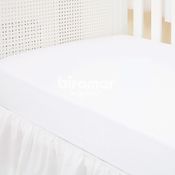 Lençol para Berço - 1 Peça - Malha Liso Branco - Biramar