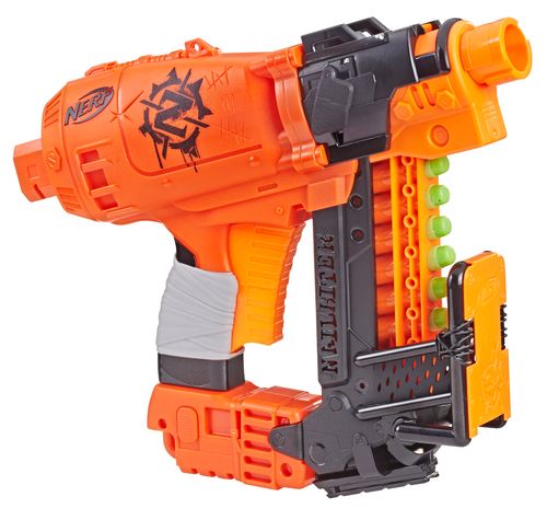 Lança Dardo Accustrike Mega Bulldog, Nerf, Vermelho/laranja