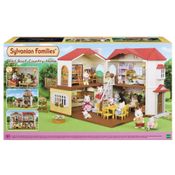 Conjunto Casa com Telhado Vermelho e Luzes - Sylvanian Families - Epoch