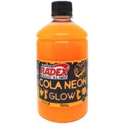 Cola Glow Neon para Slime - 500g - Laranja - Reval