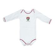 Body Fluminense Longo Branco Torcida Baby Oficial