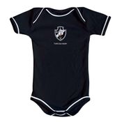 Body Vasco Oficial Preto Manga Curta Torcida Baby Oficial