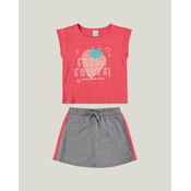 Conjunto Infantil Menina Fresh Fruits! Meia Malha Malwee Kids