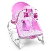 Cadeira de Descanso e Balanço com Sons - Multikids Baby - Seasons - De 0 a 18kg - Rosa