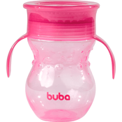 Copo Antivazamento Infantil 360° Com Alça 250ml Rosa– Buba