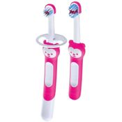 Kit 2 Escovas De Dentes Infantil Learn To Brush 5m+ Rosa MAM