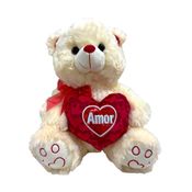 Urso De Pelucia Com Coracao Amor Creme Fizzy