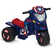 Veículo Elétrico - Moto - 6V - Disney - Marvel - Capitão América - Bandeirante