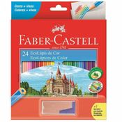 Lapis Faber-Castell Sextavado 24 EcoLapis de Cor 120124+Apon
