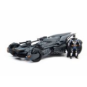 Batmóvel Liga Da Justiça + Figura Batman (em metal) Jada Toys 1:24
