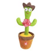 Cacto Dançante Toca Música e Acende Cowboy 33cm