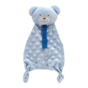 Naninha com Prendedor de Chupeta - Ursinho - Azul - Buba
