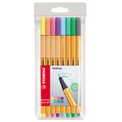 Conjunto de Canetas - Point Fineliner Neon - 88 Mini - 8 Cores - Stabilo