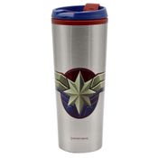 Copo Térmico de Metal - 450 Ml - Disney - Marvel - Capitã Marvel - Zona Criativa