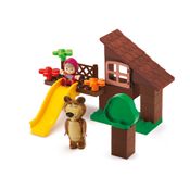 Blocos de Montar e Mini Figuras - Marsha e o Urso - Parque com Casinha - Monte Líbano