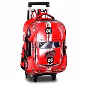 Mochila 3D de Rodinhas Infantil - Clio Kids - Fast Machine - Fusca - Vermelho - Clio Style