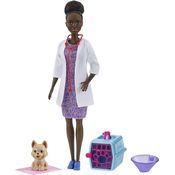 Boneca Barbie Profissões - Veterinária Negra Gtn84