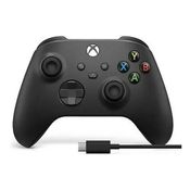 Controle Xbox Series X/S Xbox One Cabo Usb-c Pc Windows Cor:CarbonBlack