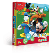 Super Kit com Quebra-Cabeça - Dominó - Jogo da Memória - a Casa do Mickey Mouse