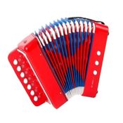 SANFONA MINI ACORDEON VERMELHA INFANTIL 3 BAIXOS GAITA ESTILO PROFISSIONAL