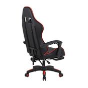 CADEIRA GAMER RECLINAVEL ERGONOMICA COM APOIO DE PÉS PRETA E BRANCA