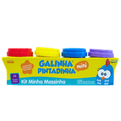 Massinha Galinha Pintadinha - Kit Minha Massinha com 4 Potes