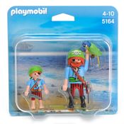 5164 Playmobil - Blister Pequeno Novo - Piratas com Papagaio
