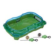 Arena de Batalha e Pião - Beyblade Burst Turbo - Sling Shot - Cross Colision - Hasbro