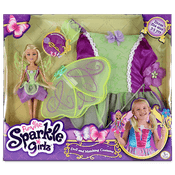 Sparkle Girlz - Boneca Fada Fantasia - Verde/roxa - Dtc