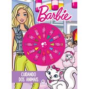 Livro Barbie - Cuidando Dos Animais com Giz de Cera