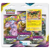 Pokemon Cartas - Sol e Lua 11 - Sintonia Mental - Vikavolt - Blister Triplo com 19 Cards
