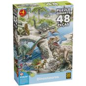 Quebra-Cabeça Gigante - 48 Peças - Dinossauros - Grow