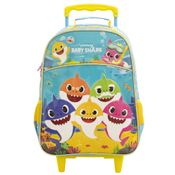 Mala com Rodinhas - Nº 16 - 30x40 Cm - Baby Shark - Shark Family - Xeryus