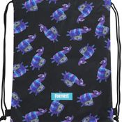 Saco Mochila - 33x43 Cm - Fornite - Lhama - Preto e Roxo - Xeryus