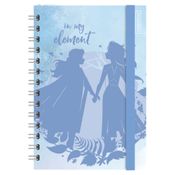 Caderno Espiral Duplo - Bullet Journal - Disney - Frozen 2 - 80 Folhas - Azul - Dermiwil