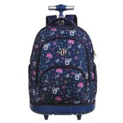 Mochila Escolar com Rodinhas - 60Cm - Liberty - Capricho - Azul - DMW