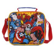Lancheira Infantil - 20Cm - Disney - Marvel - Vingadores - Azul e Vermelho - DMW