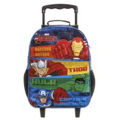 Mochila com Rodinhas - 50Cm - Disney - Marvel - Vingadores - Azul e Preto - DMW